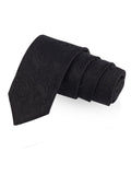 Peluche The Black Spike Black Color Microfiber Necktie For Men