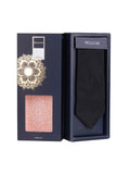 Peluche The Black Spike Black Color Microfiber Necktie For Men