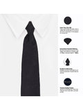 Peluche The Black Spike Black Color Microfiber Necktie For Men
