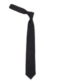 Peluche The Black Spike Black Color Microfiber Necktie For Men