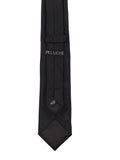 Peluche The Black Spike Black Color Microfiber Necktie For Men