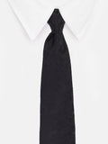 Peluche The Black Spike Black Color Microfiber Necktie For Men