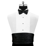 Peluche Classic Dapper Black Cummerband & Bowtie Set