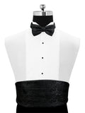 Peluche Classic Dapper Black Cummerband & Bowtie Set