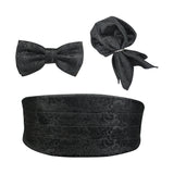 Peluche Classic Dapper Black Cummerband & Bowtie Set