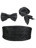 Peluche Classic Dapper Black Cummerband & Bowtie Set