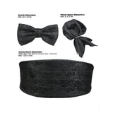 Peluche Classic Dapper Black Cummerband & Bowtie Set