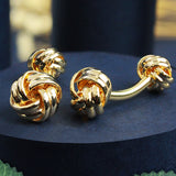 Peluche I'm the Knot - Golden Cufflinks Brass, Metal