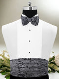 Peluche Elegante Ensemble Black Cummerband & Bowtie Set