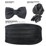 Peluche Regal Attire Black Cummerband & Bowtie Set