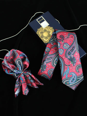 Neck Tie and Pocket Square Set for Men