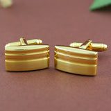 Peluche Elegance - Gold Matt and Gloss Cufflinks Brass, Metal