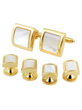 Peluche Golden MOP Studded Cufflink and Shirt Studs
