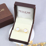 Peluche Circle of Pearl Cufflinks