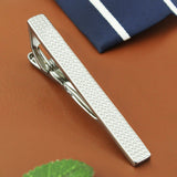 Peluche Silver Squares - Slim Tie Pin Brass