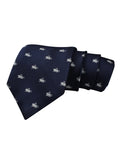 Peluche Wild Lion Navy Blue Neck Tie For Men