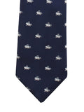 Peluche Wild Lion Navy Blue Neck Tie For Men