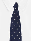 Peluche Wild Lion Navy Blue Neck Tie For Men