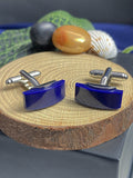 Peluche Stone Saga Blue Cufflinks
