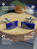 Peluche Stone Saga Blue Cufflinks