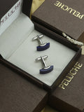 Peluche Stone Saga Blue Cufflinks