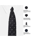 Peluche Autumn Leaf Black Neck Tie For Men