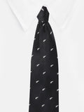 Peluche Autumn Leaf Black Neck Tie For Men