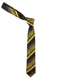 Peluche Priceless Divine Striped Golden Neck Tie For Men
