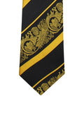 Peluche Priceless Divine Striped Golden Neck Tie For Men