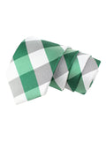 Peluche Sassy Checkered Green Neck Tie For Men