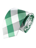 Peluche Sassy Checkered Green Neck Tie For Men
