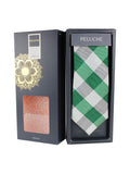 Peluche Sassy Checkered Green Neck Tie For Men