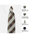 Peluche Sassy Checkered Brown Neck Tie For Men