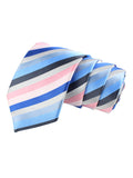Peluche Runway Multi Striped Blue Neck Tie For Men