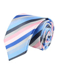 Peluche Runway Multi Striped Blue Neck Tie For Men