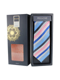 Peluche Runway Multi Striped Blue Neck Tie For Men