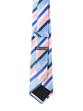Peluche Runway Multi Striped Blue Neck Tie For Men