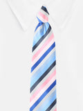 Peluche Runway Multi Striped Blue Neck Tie For Men
