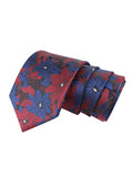 Peluche Mesmerizing Floral Blue Neck Tie For Men