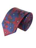Peluche Mesmerizing Floral Blue Neck Tie For Men