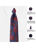 Peluche Mesmerizing Floral Blue Neck Tie For Men