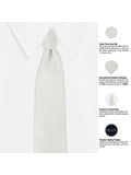 Peluche Refined Coral White Neck Tie For Men