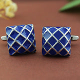 Peluche Enamel Play - Blue Cufflinks Brass, Enamel