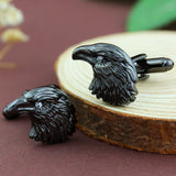 Peluche Eagle's Eye - Gunmetal Cufflinks Brass, Crystal, American Crystal