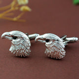 Peluche Eagle's Eye - Silver Cufflinks Brass, Crystal, Black American Crystal