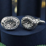 Peluche Contemporary Metal Art - Oval Cufflinks Brass, Metal
