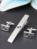 Peluche Checks MOP and Oynx Cufflinks and Tie Pin Set