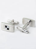 Peluche Checks MOP and Oynx Cufflinks and Tie Pin Set