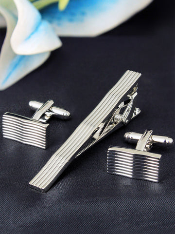 Peluche Curves to Kill Golden Cufflinks and Tie Pin Set