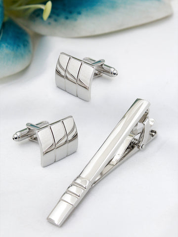 Peluche Minimalist Cufflinks and Tie Pin Set